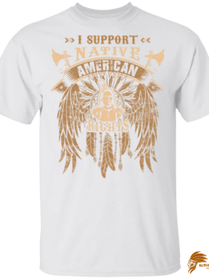 Patterned I Support Native American Rights 1 1 G500 Gildan 5.3 oz. T-Shirt