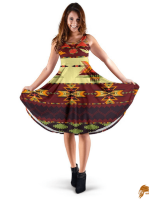 Patterned Mexican Aztec Pattern Native American 3D Dress