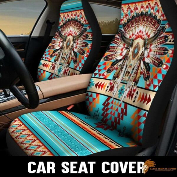 Patterned Skull Native Car Seat Cover SEANAT020