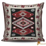 PILNAT014 Ethnic Red Gray Pattern Native American Pillow Covers