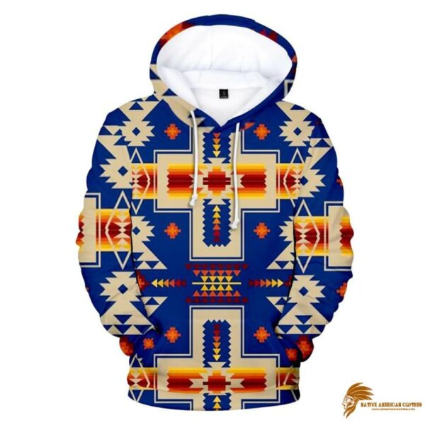 Plaid Native Tribes Pattern Native American All Over Hoodie