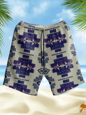 Plaid SHONAT014 Pattern Native Hawaiian Shorts