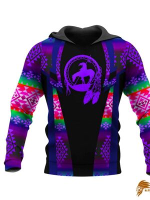 Purple Pattern Native Pride 3D Hoodie