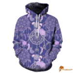 Purple Rose Dreamcatcher Native American All Over Indian Hoodie