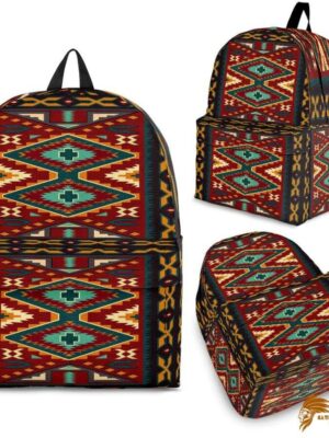 Red Native American Backpack BACNAT019