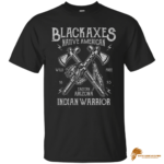 Retro Cool Men's Blackaxes Indian Warrior Native American T-shirt