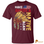 Retro Patterned Make America Native Again G500 Gildan 5.3 oz. T-Shirt