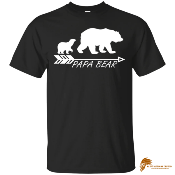 Retro Print Two Papa Bear Arrow Native American T-shirt