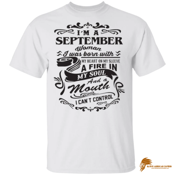 September Woman Heart On G500 Gildan 5.3 oz. T-Shirt