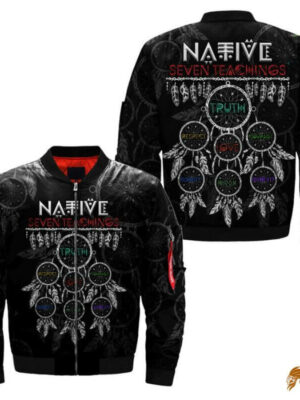 Seven Teachings Native-Inspired Bomber Jacket