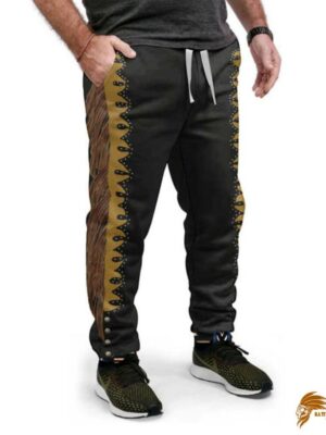 Solid Black Pattern Native Sweatpants