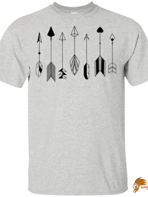 Striped Arrows Straight Native American T-shirt Design