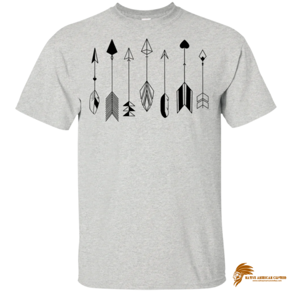 Striped Arrows Straight Native American T-shirt Design