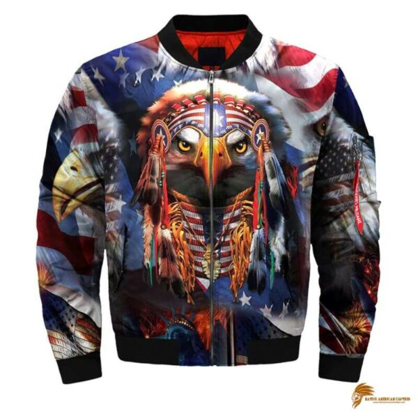 Stylish Native Eagle Jacket with Native American-Inspired Design