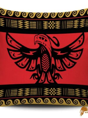 Thunderbird Red Native American Pillow Covers PILNAT008