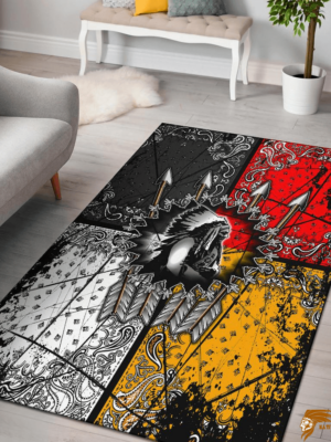 Traditional Chief Arrow Native American Design Floor Carpet for Sale