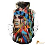 Traditional Women Native American Woman 3D Hoodies