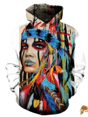 Traditional Women Native American Woman 3D Hoodies