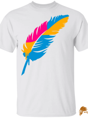 Trendy Colorful Feather T-Shirt