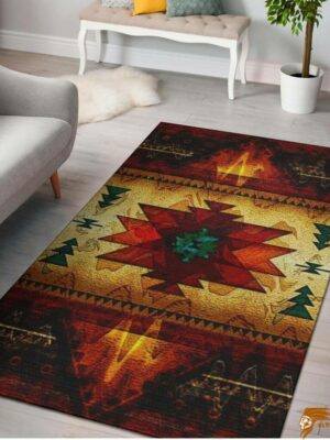 United Tribes Brown Design Native American Bath Rug