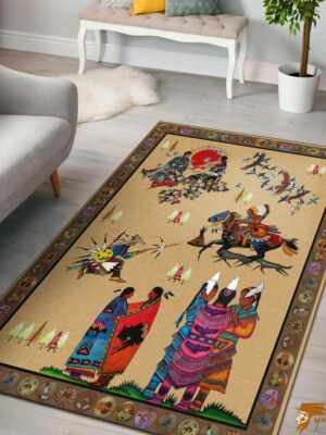 Vintage-Inspired Native Descendants Native American Floor Rug