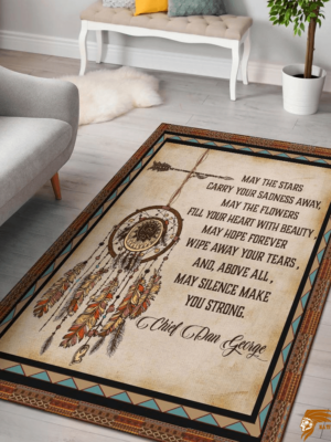 Vintage May The Stars Carry Your Sadness Away Native American Bath Rug