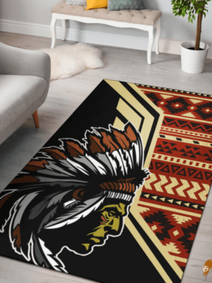 Vintage Print Style Pattern Native Area Rug
