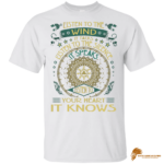 Vintage-Style Printed Tee: Listen To The Wind It Talks, Listen To Your Heart It Knows Native American Design T-shirt
