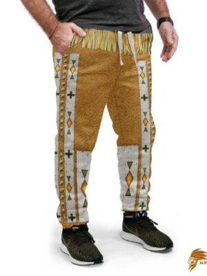 Yellow Fashionable Pattern Sweatpants