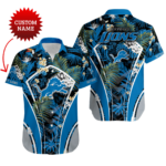 Sport-Team Detroit Lions Custom Name Flower Summer Tropical Hawaiian Shirt Sport Team Aloha Shirt