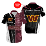 Sport-Team Washington Commanders Custom Name Special Half Tone Mascot Hawaiian Shirt Sport Team Aloha Shirt
