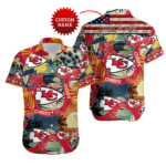 Sport-Team Kansas City Chiefs Custom Name Special Vintage Style Hawaiian Shirt Sport Team Aloha Shirt