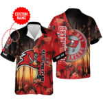 Sport-Team Tampa Bay Buccaneers Custom Name Coconut Tree Hawaiian Shirt Sport Team Aloha Shirt