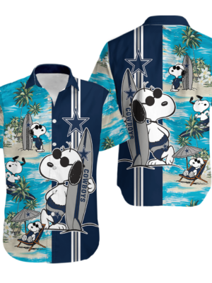 Sport-Team Dallas Cowboys Middily Snoopy Hawaiian Shirt Men Women Aloha Shirt