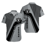 Sport-Team Las Vegas Raiders Silver Black Hawaiian Shirt Men Women Aloha Shirt