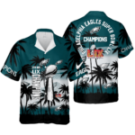 Philadelphia Eagles Champions Super Bowl LIX 2025 Hawaiian Shirt Men Women Aloha Shirt