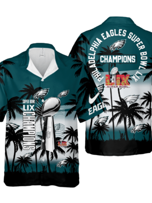 Philadelphia Eagles Champions Super Bowl LIX 2025 Hawaiian Shirt Men Women Aloha Shirt