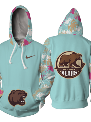 Hershey Bears x Corona Modelo Hawaiian New Edition For Fans Hoodie - Zip Hoodie 3D AOP Shirt