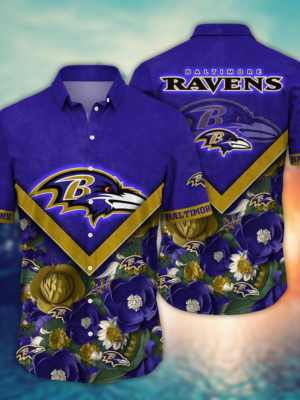 Baltimore Ravens NFL Flower Hawaii Shirt And Tshirt For Fans, Custom Summer Football Shirts NA49623