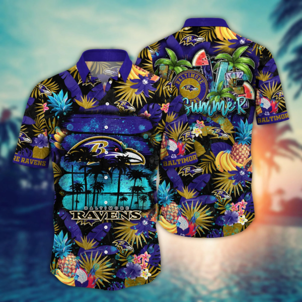 Baltimore Ravens NFL Flower Hawaii Shirt And Tshirt For Fans, Summer Football Shirts NA49548