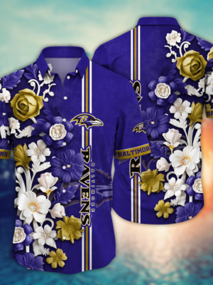 Baltimore Ravens NFL Flower Hawaii Shirt And Tshirt For Fans, Summer Football Shirts NA49738