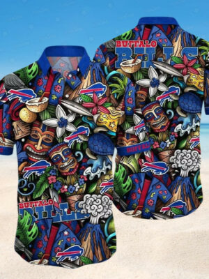 Buffalo Bills Colorful Tiki Paradise Hawaiian Shirt - TeeAloha