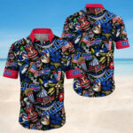 Buffalo Bills Red and Blue Tiki Fest Hawaiian Shirt - TeeAloha