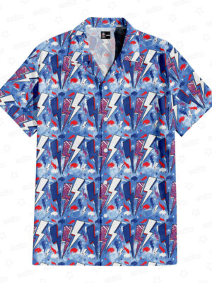 Buffalo Bills Retro Bolts Hawaiian Shirt - TeeAloha