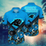 Carolina Panthers NFL Flower Hawaii Shirt And Tshirt For Fans, Custom Summer Football Shirts NA49623