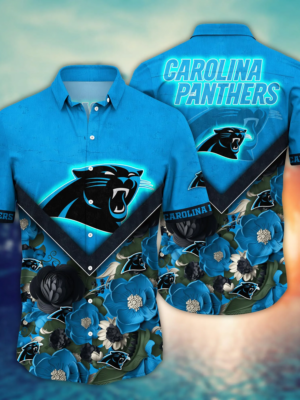 Carolina Panthers NFL Flower Hawaii Shirt And Tshirt For Fans, Custom Summer Football Shirts NA49623