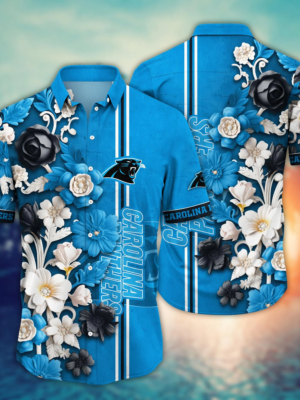 Carolina Panthers NFL Flower Hawaii Shirt And Tshirt For Fans, Summer Football Shirts NA49738