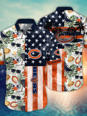Chicago Bears NFL Flower Hawaii Shirt And Tshirt For Fans, Summer Football Shirts NA49817