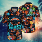 Chicago Bears NFL Flower Hawaii Shirt And Tshirt For Fans, Summer Football Shirts NA49548