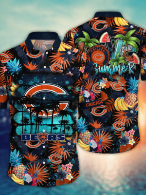 Chicago Bears NFL Flower Hawaii Shirt And Tshirt For Fans, Summer Football Shirts NA49548